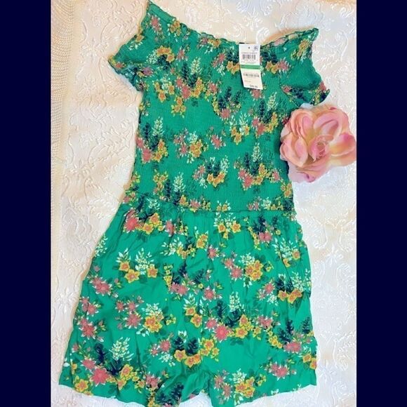 Epic threads floral print youth Romper size Large - Picture 1 of 8